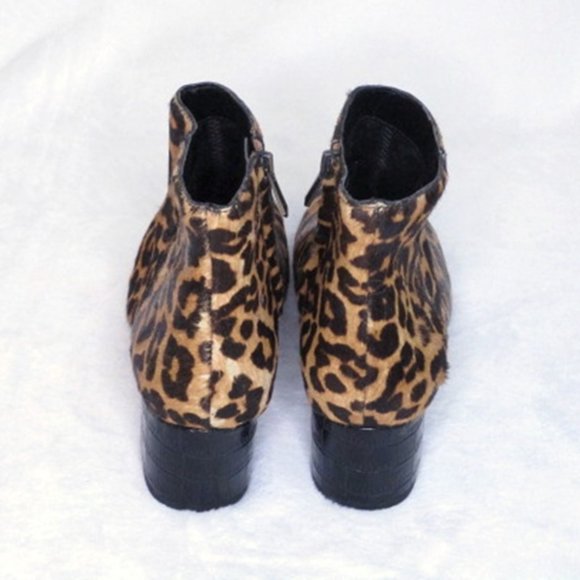 Sam Edelman Edith Bootie Leopard Print Calf Hair Boots - Picture 6 of 10